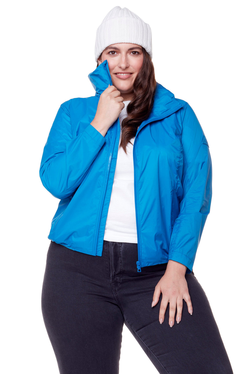 PELLY PLUS | VESTE COUPE-VENT ULTRA-LÉGÈRE (RECYCLÉE) POUR FEMME, BLEU (TAILLE GRANDE)