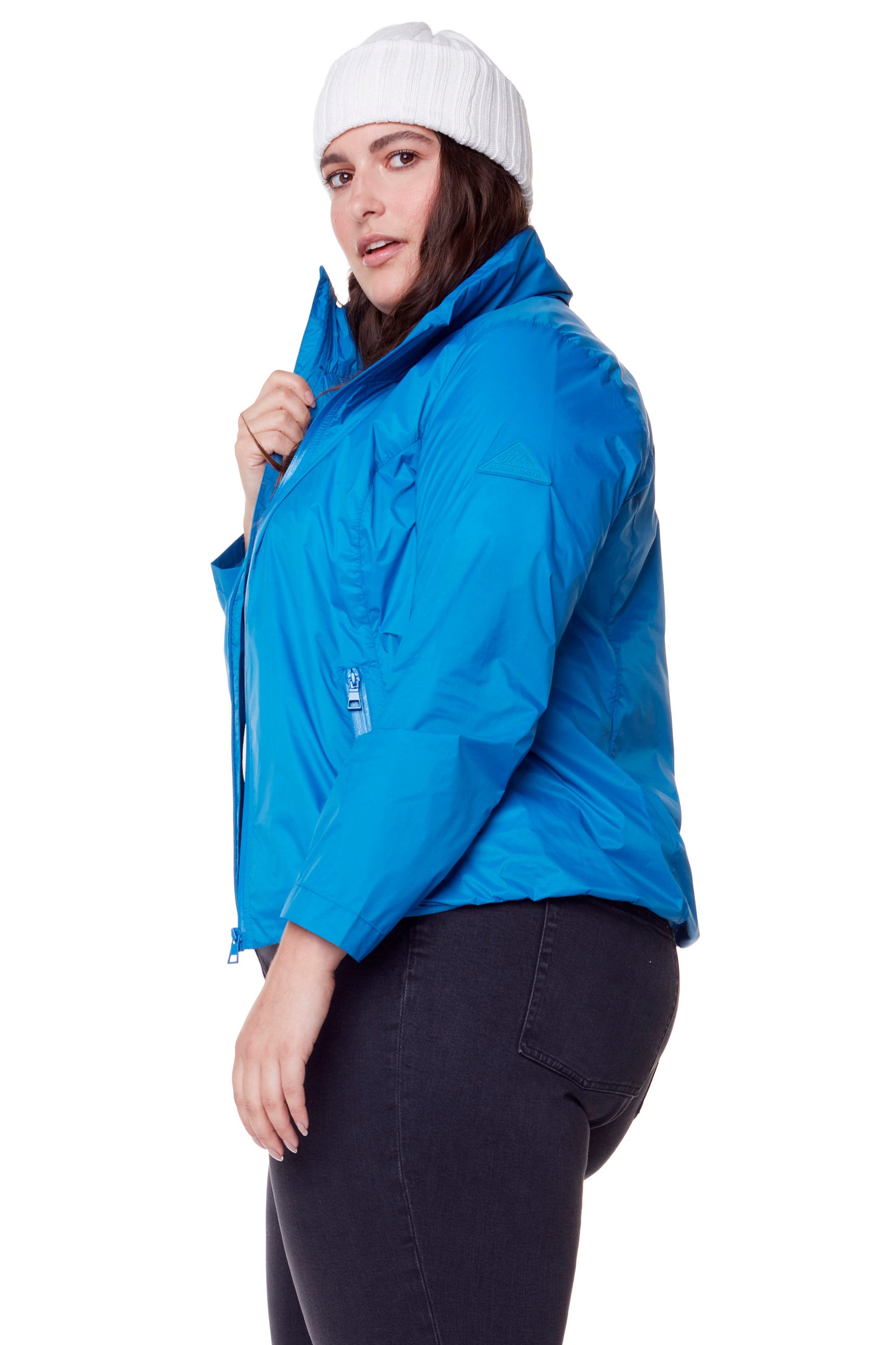 PELLY PLUS | VESTE COUPE-VENT ULTRA-LÉGÈRE (RECYCLÉE) POUR FEMME, BLEU (TAILLE GRANDE)