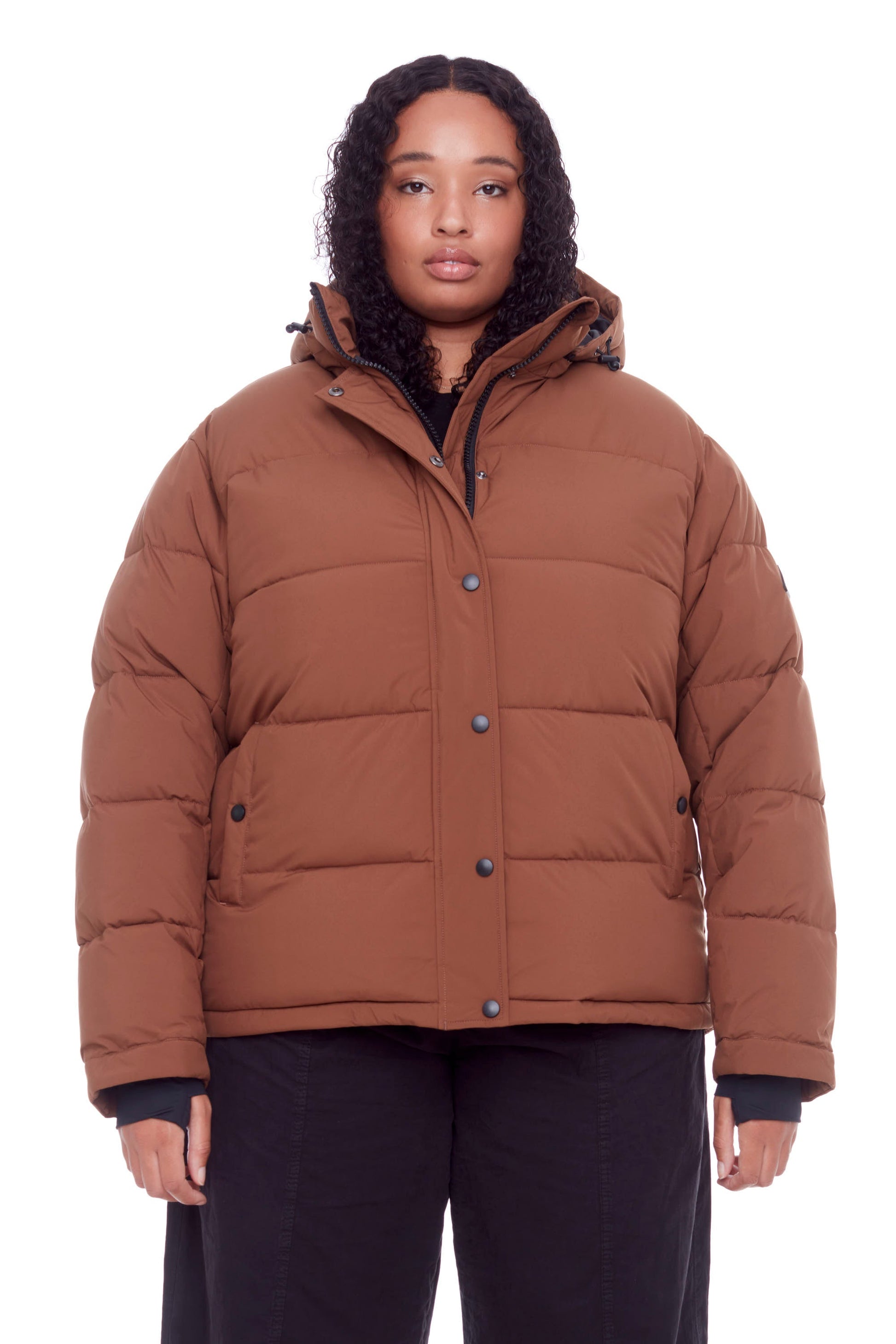 FORILLON PLUS | DOUDOUNE COURTE MATELASSÉE EN DUVET VÉGAN (RECYCLÉE) POUR FEMME, ÉRABLE (TAILLE GRANDE)