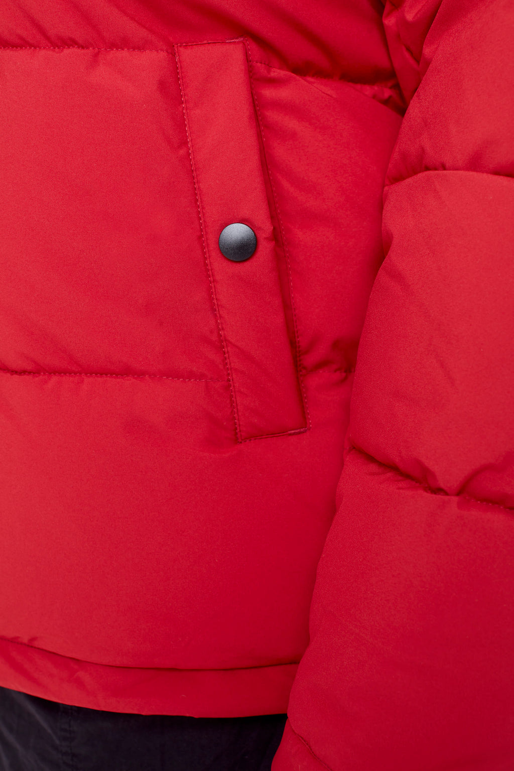 FORILLON PLUS | DOUDOUNE COURTE MATELASSÉE EN DUVET VÉGAN (RECYCLÉE) POUR FEMME, ROUGE FONCÉ (TAILLE GRANDE)