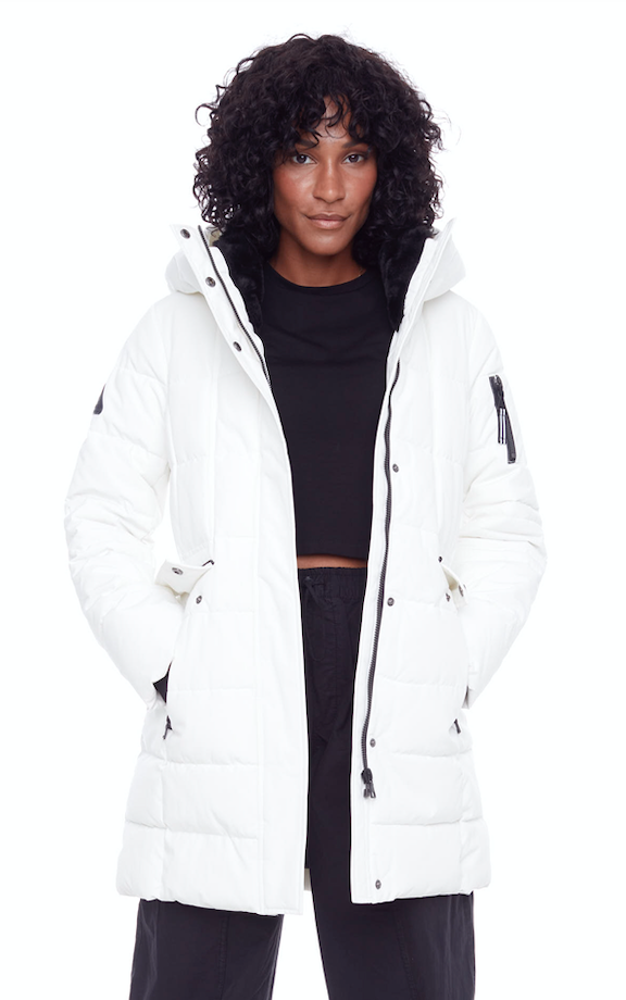 KOOTNEY | PARKA MI-LONGUE EN DUVET VEGAN (RECYCLÉE) POUR FEMME, CLOUD