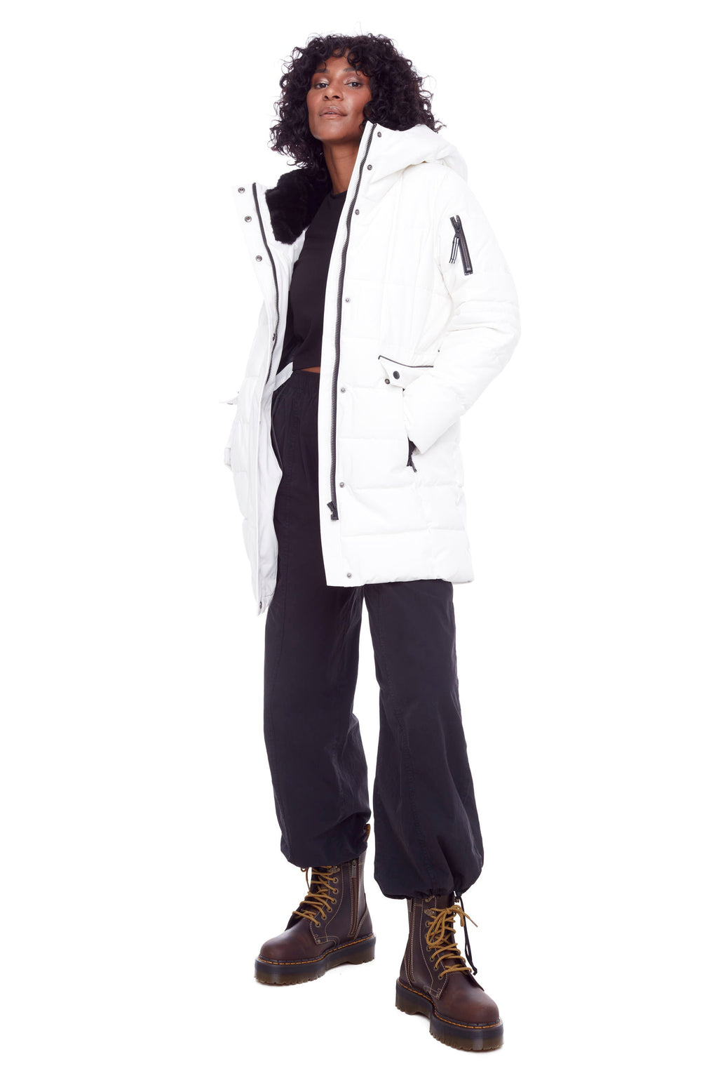 KOOTNEY | PARKA MI-LONGUE EN DUVET VEGAN (RECYCLÉE) POUR FEMME, CLOUD