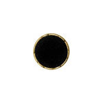 Elan ; Bouton recouvert de velours noir et or, 21 mm