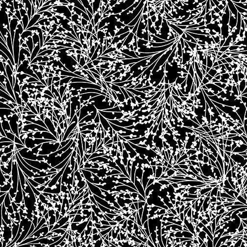 Night &amp; Day par Kanvas Studio pour Benartex - Brins noirs jetés