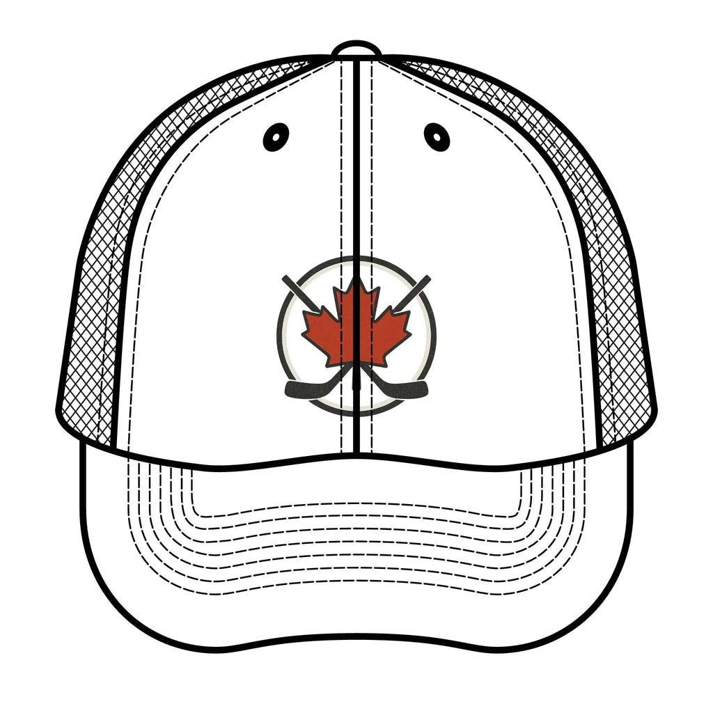 Maple Stick Hockey Hat – Maple Leaf & Crossed Sticks Snapback Cap