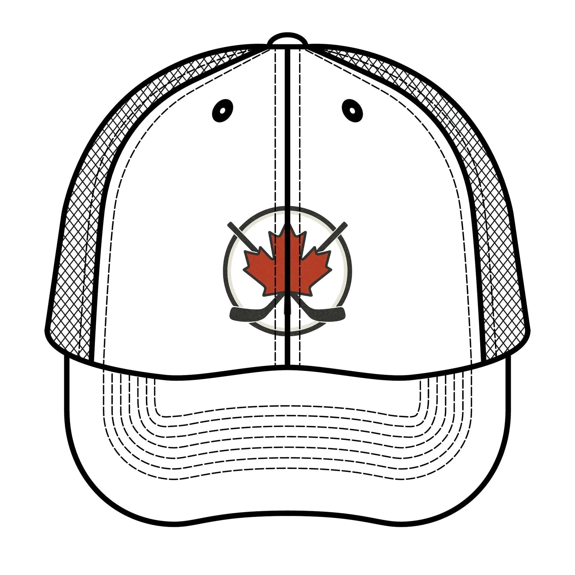 Maple Stick Hockey Hat – Maple Leaf & Crossed Sticks Snapback Cap