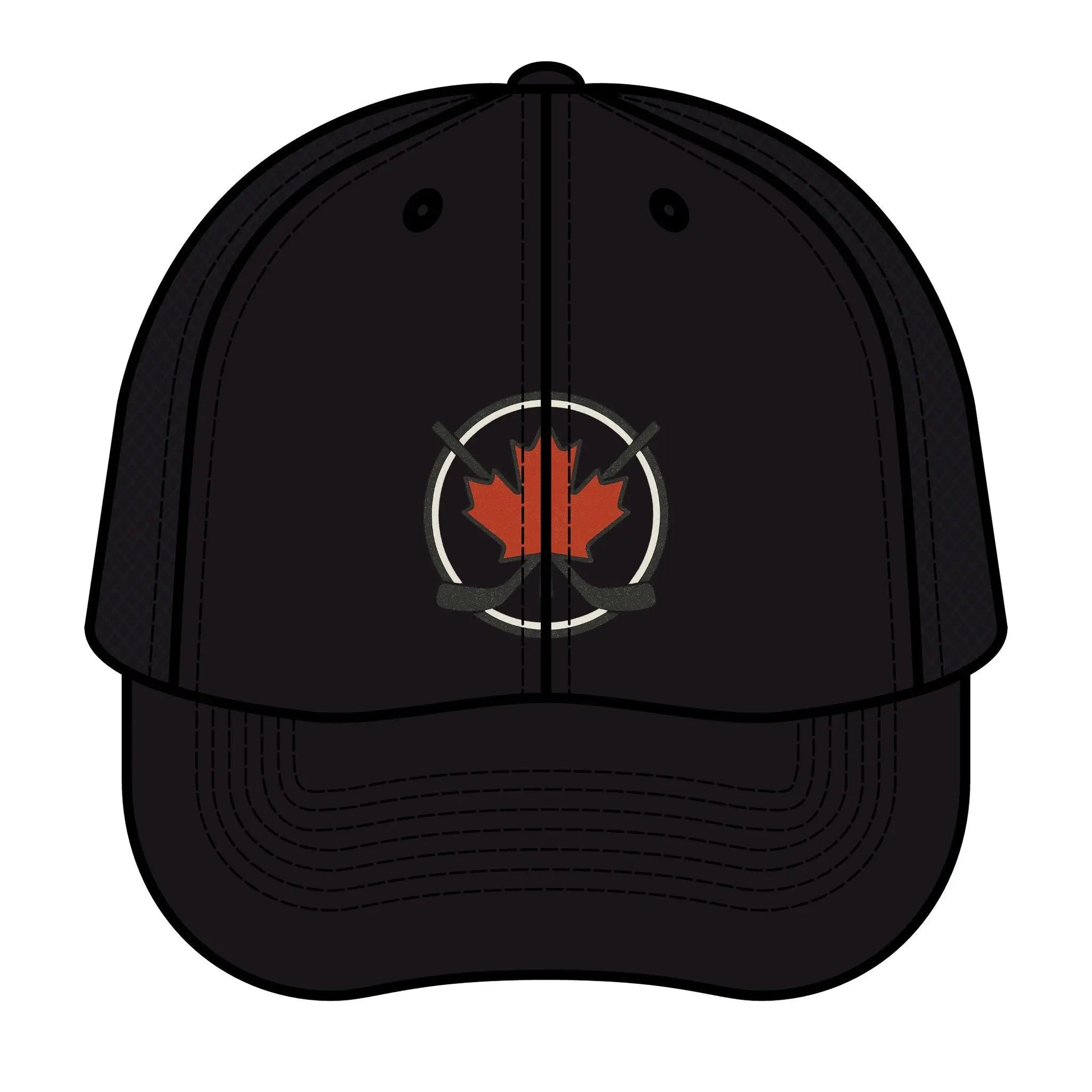 Maple Stick Hockey Hat – Maple Leaf & Crossed Sticks Snapback Cap