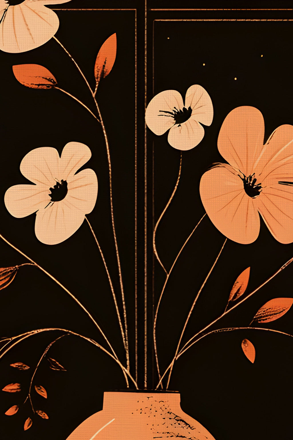 Nights in Flowers, Vintage Bronze Frame