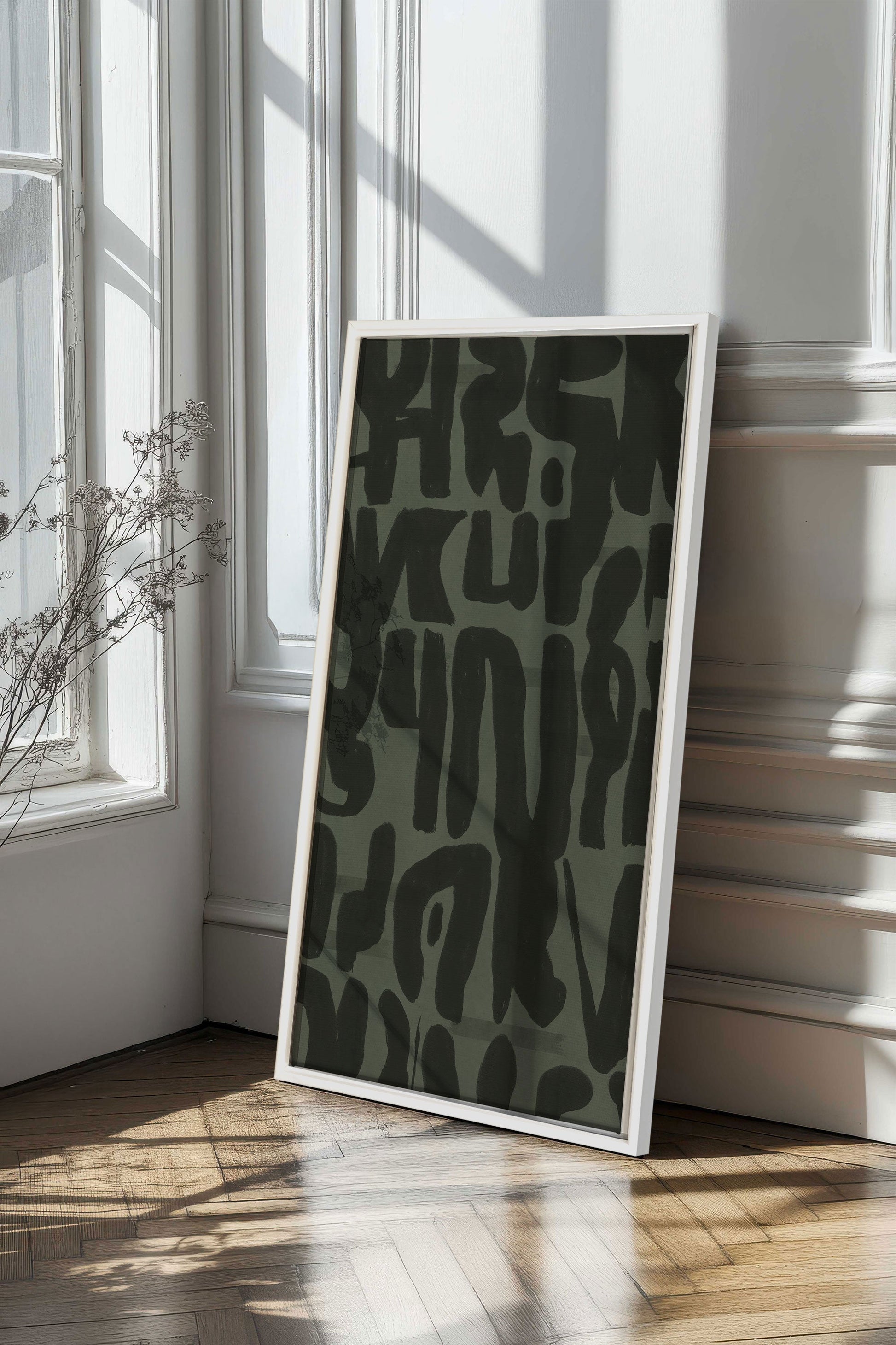 WILD SCRIPT, Stretched Canvas Artwork