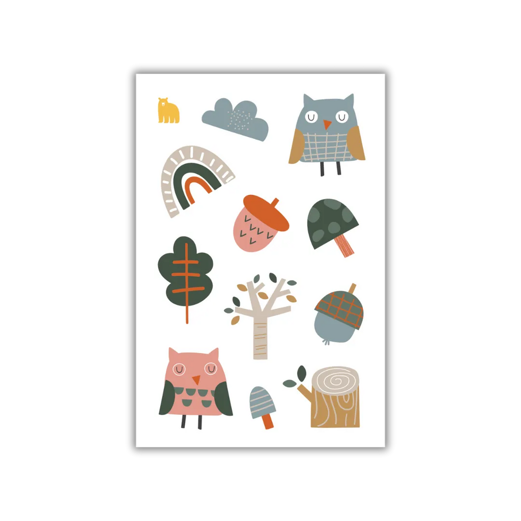 Owl Night Long Puffy - Four Bears Sticker Club
