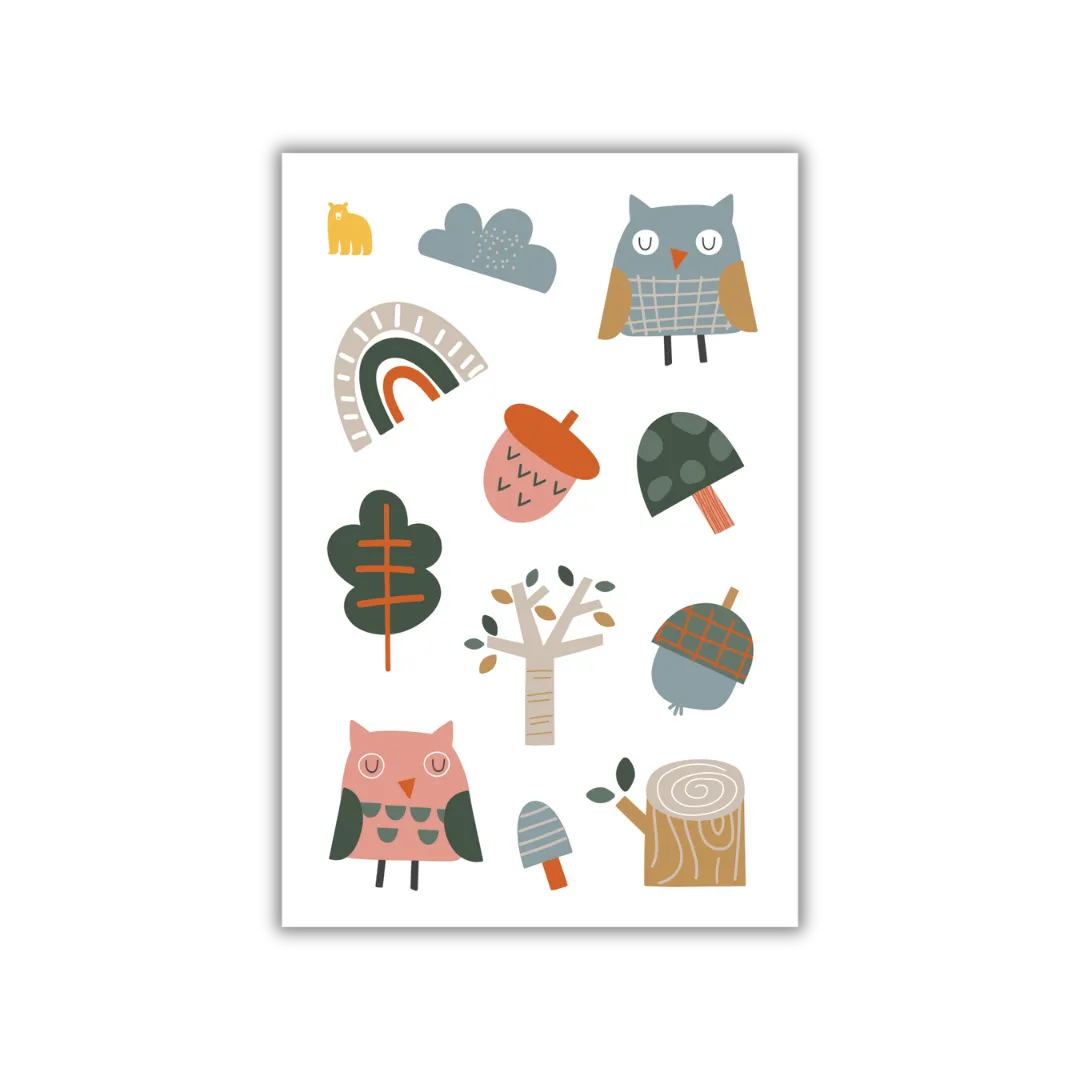 Owl Night Long Puffy - Four Bears Sticker Club