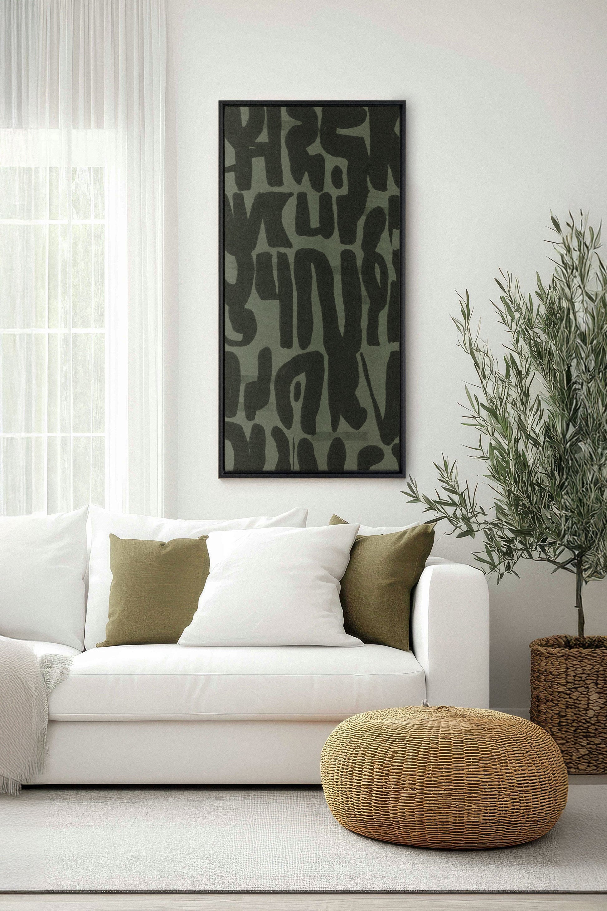 WILD SCRIPT, Stretched Canvas Artwork