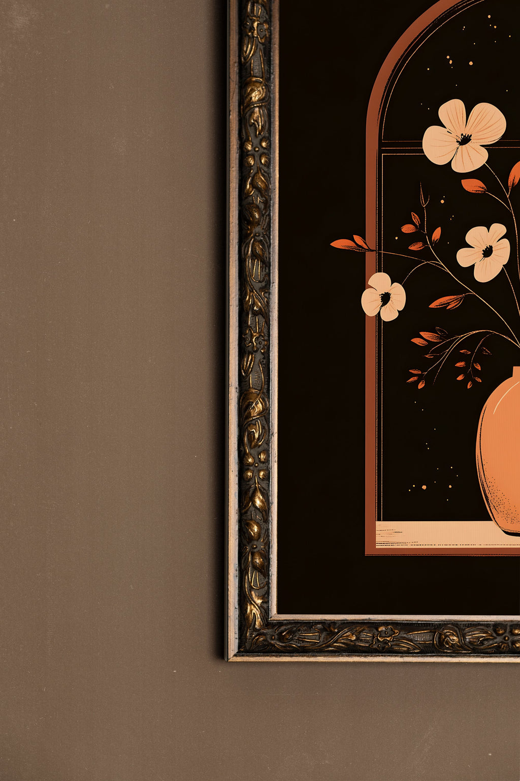 Nights in Flowers, Vintage Bronze Frame