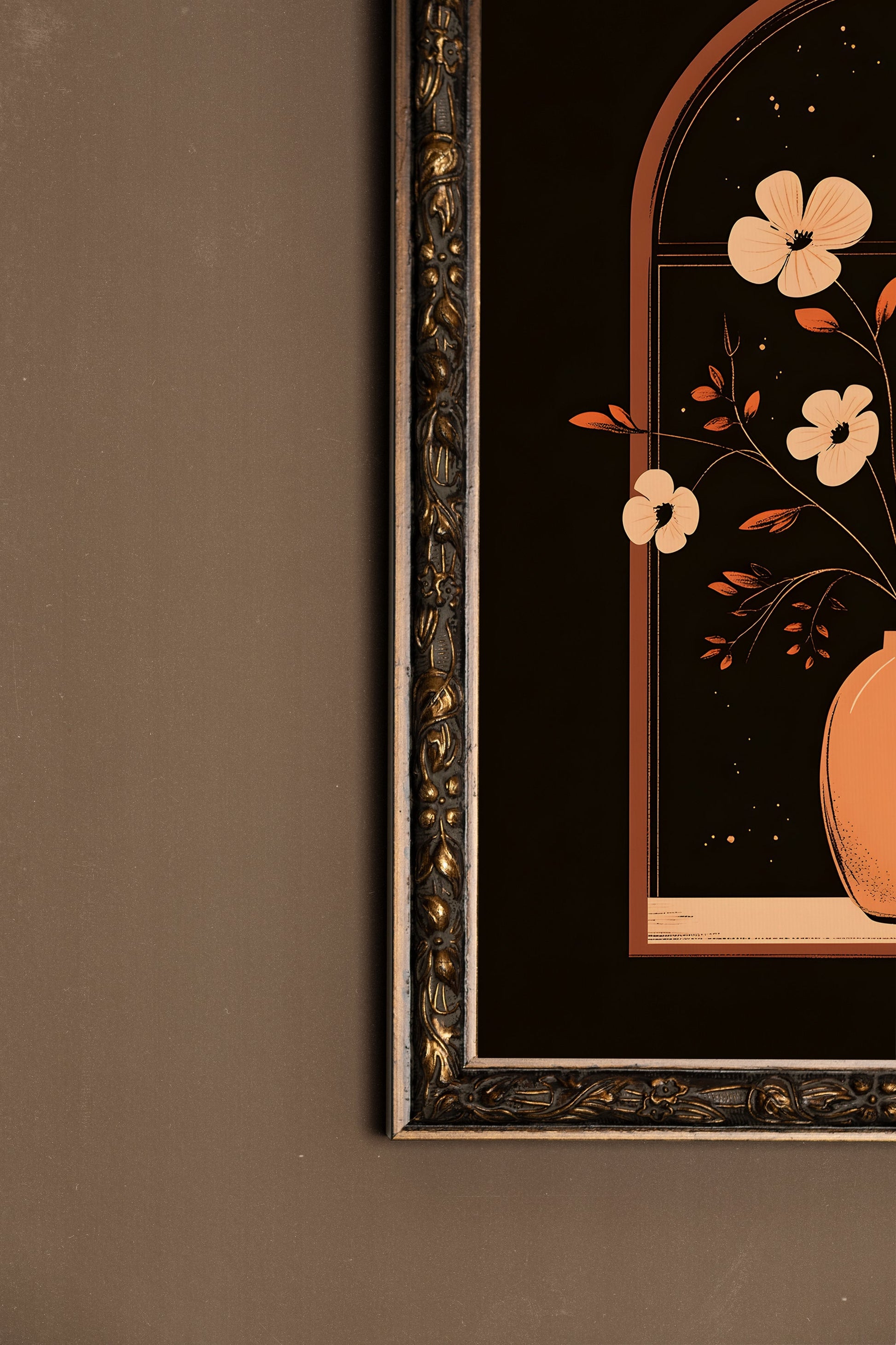 Nights in Flowers, Vintage Bronze Frame