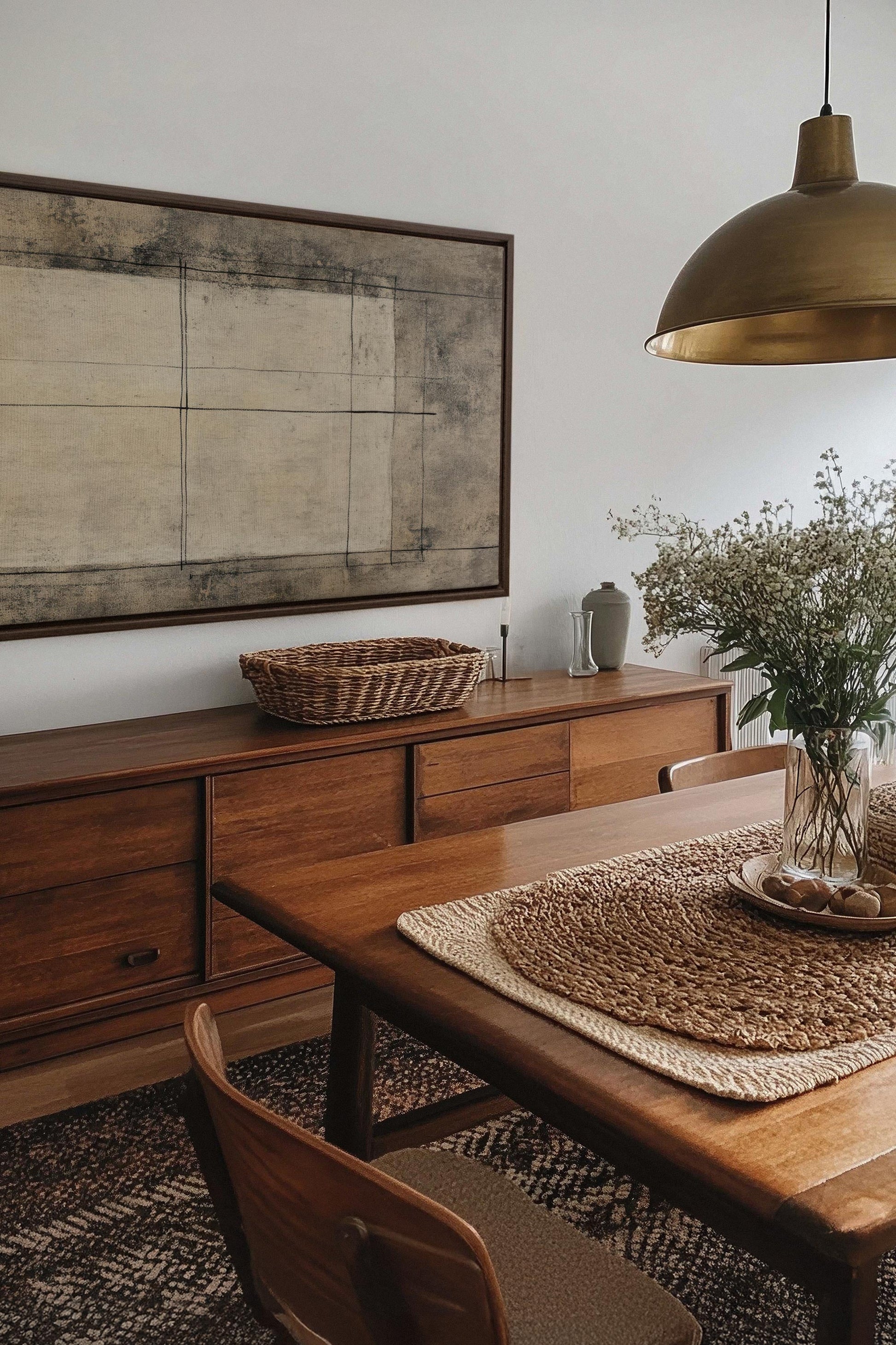 ANCIENT LINES, Stretched Canvas Artwork