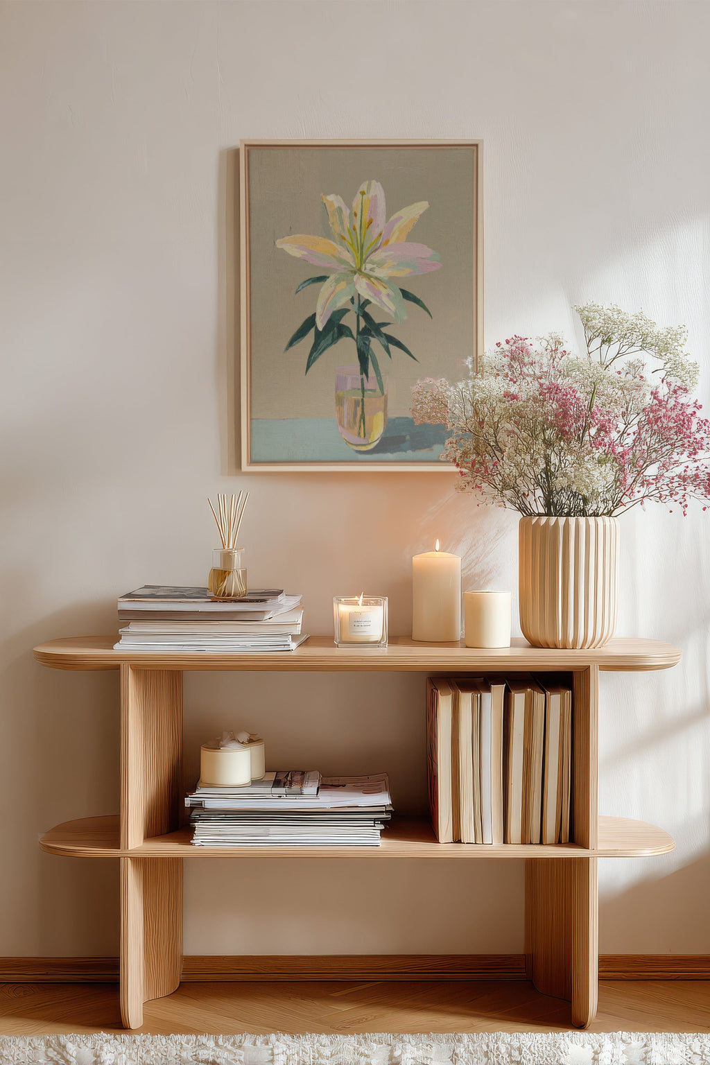 ETERNAL LILY, Stretched Canvas Artwork