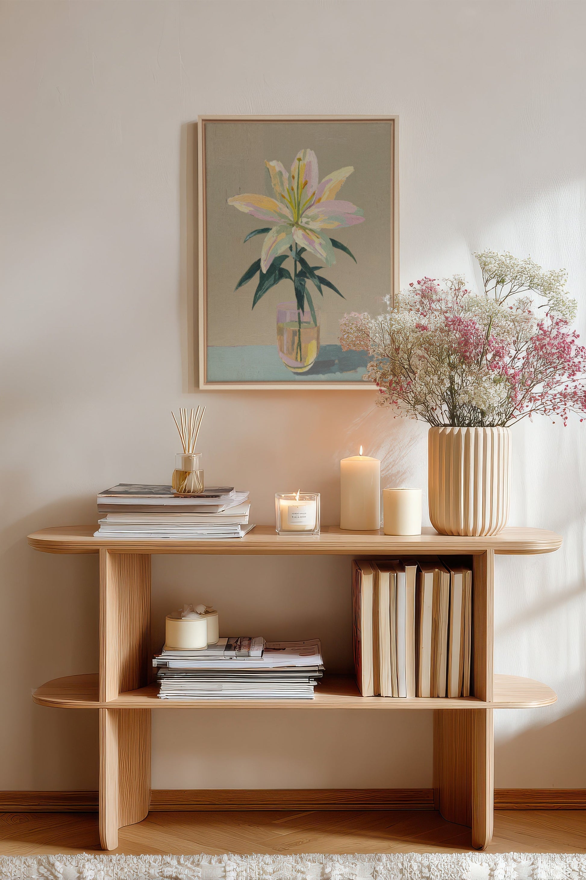 ETERNAL LILY, Stretched Canvas Artwork