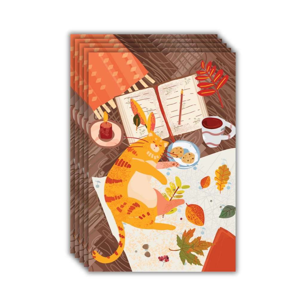 Cartes postales d'après-midi d'automne