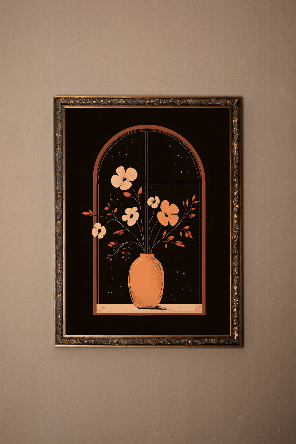 Nights in Flowers, Vintage Bronze Frame