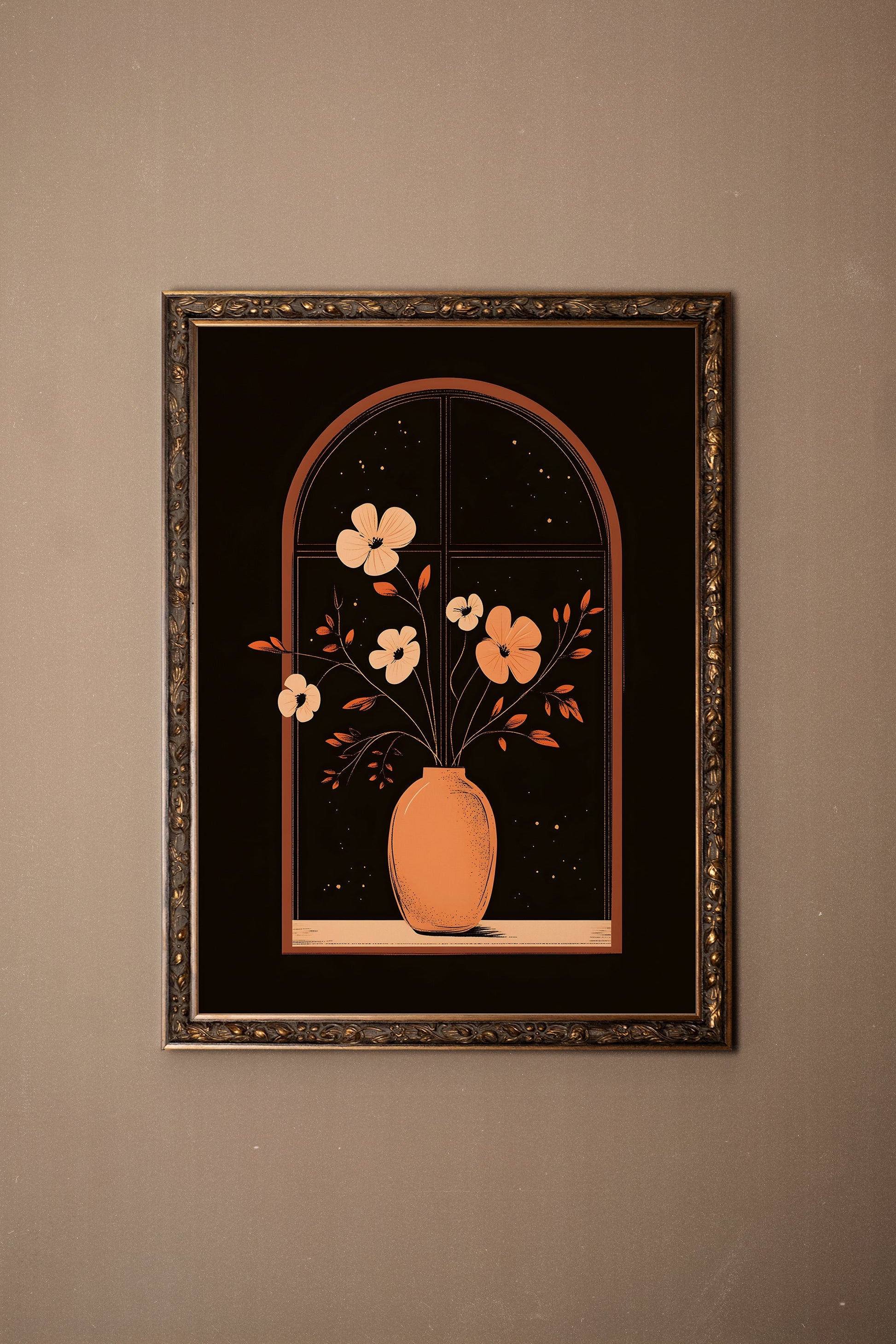 Nights in Flowers, Vintage Bronze Frame