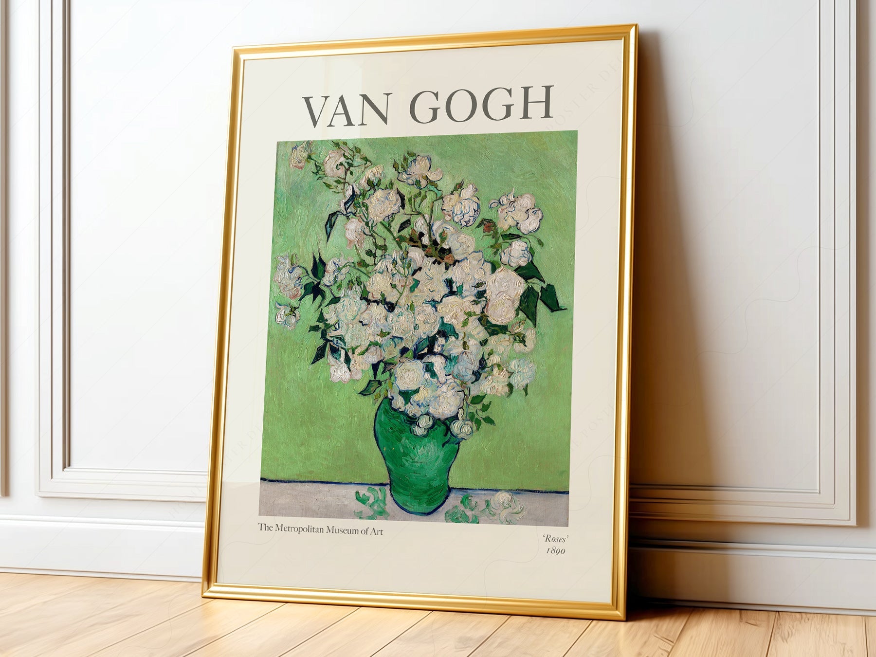 Vincent Van Gogh Roses 1890 Art Print – Famous Painting Floral Wall Art