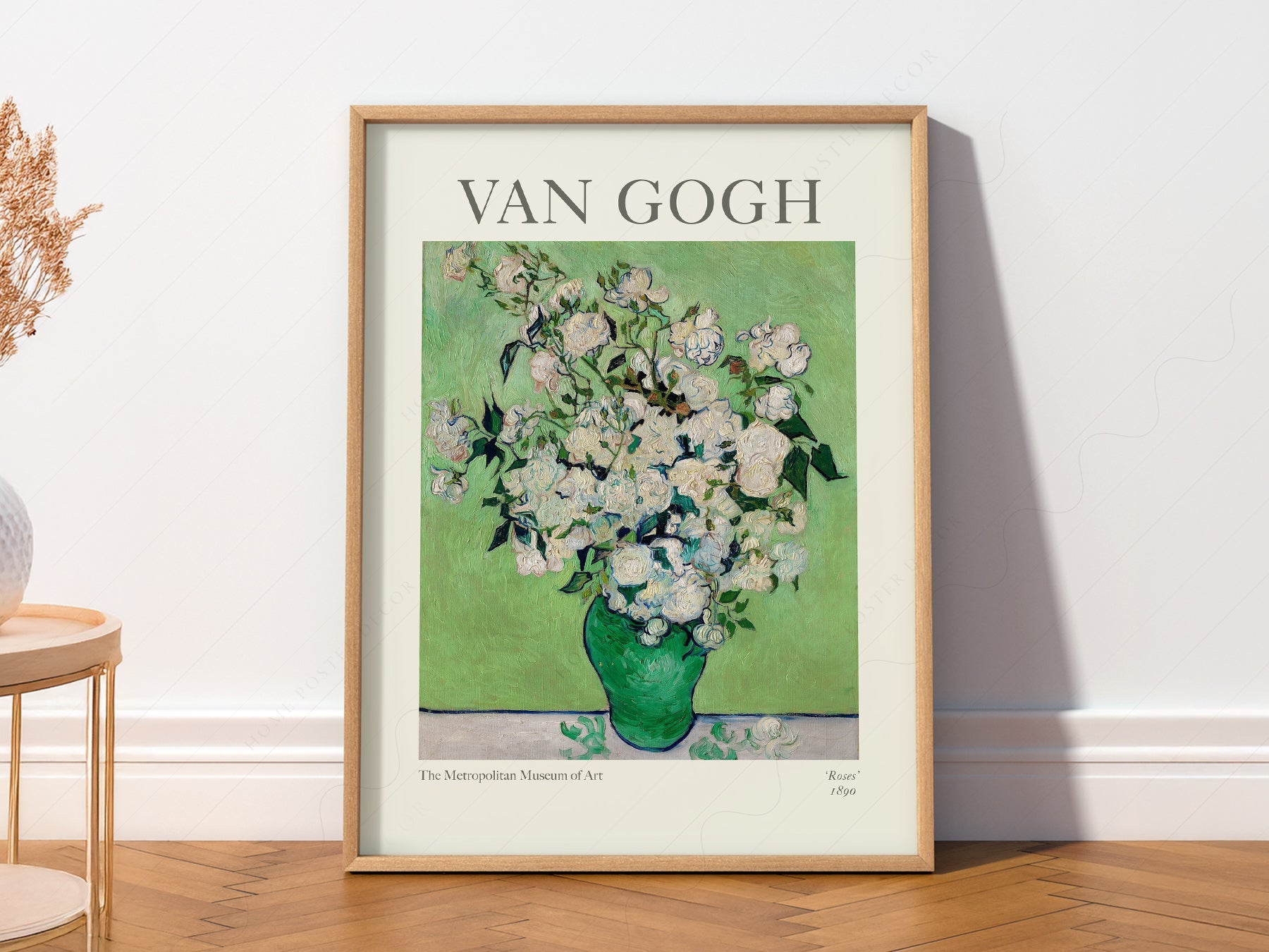 Vincent Van Gogh Roses 1890 Art Print – Famous Painting Floral Wall Art