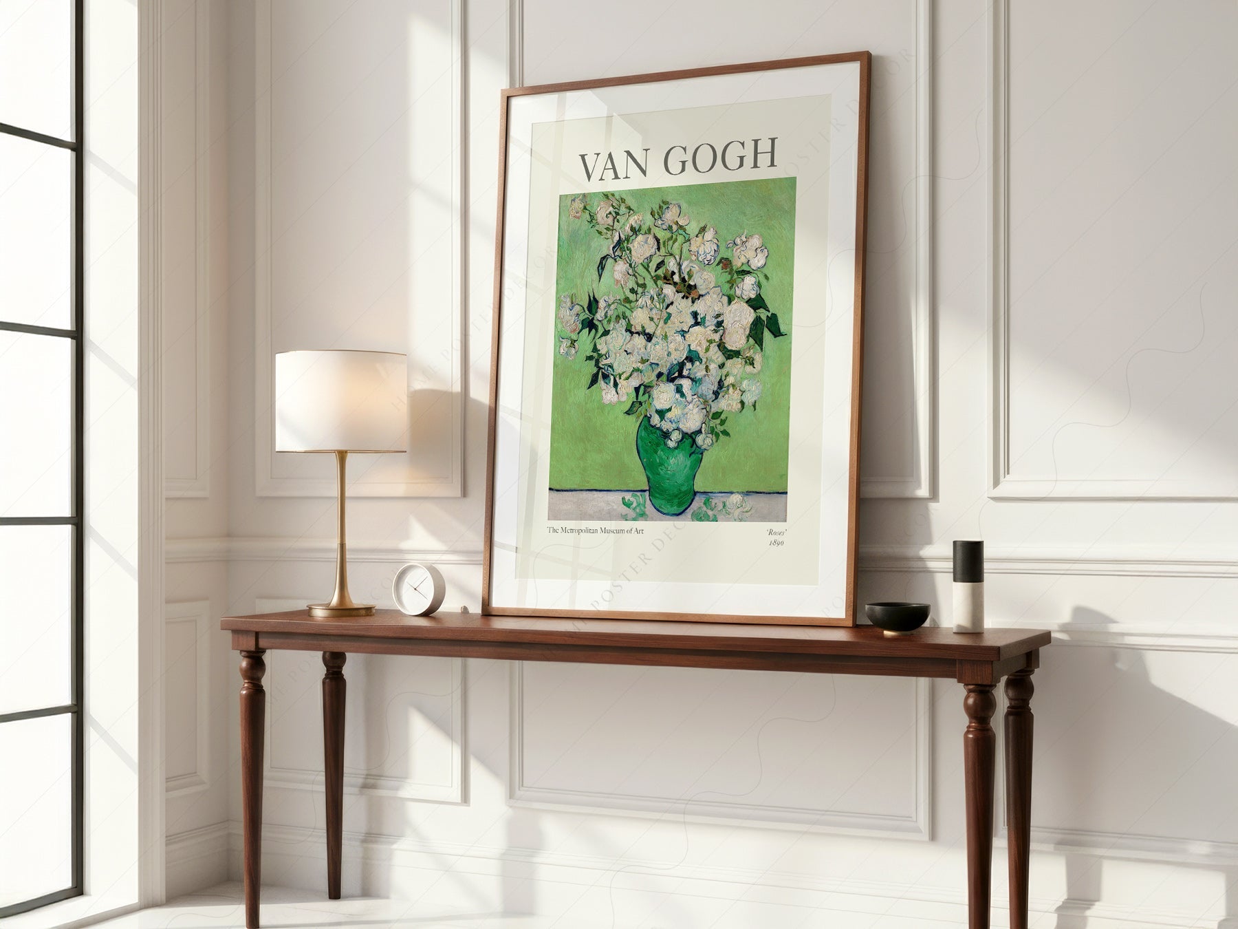 Vincent Van Gogh Roses 1890 Art Print – Famous Painting Floral Wall Art