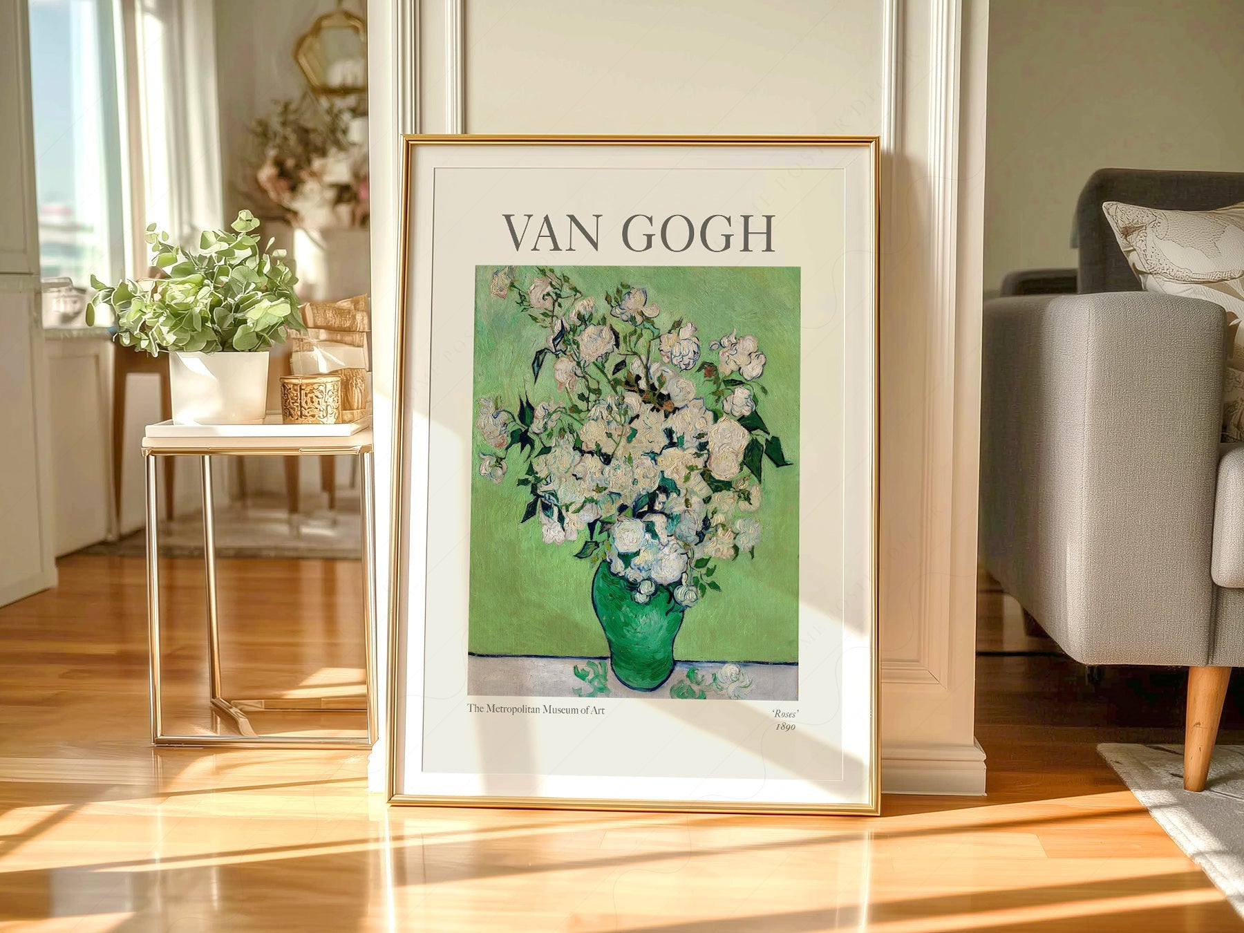 Vincent Van Gogh Roses 1890 Art Print – Famous Painting Floral Wall Art