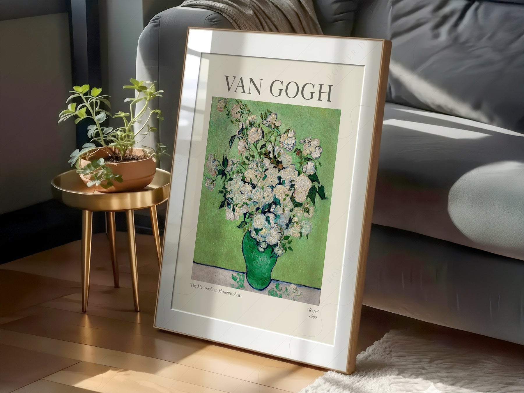 Vincent Van Gogh Roses 1890 Art Print – Famous Painting Floral Wall Art