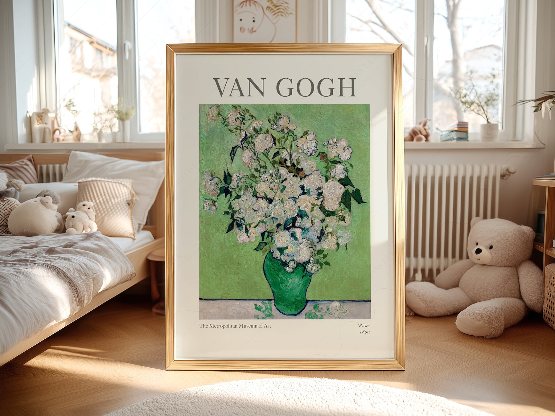 Vincent Van Gogh Roses 1890 Art Print – Famous Painting Floral Wall Art