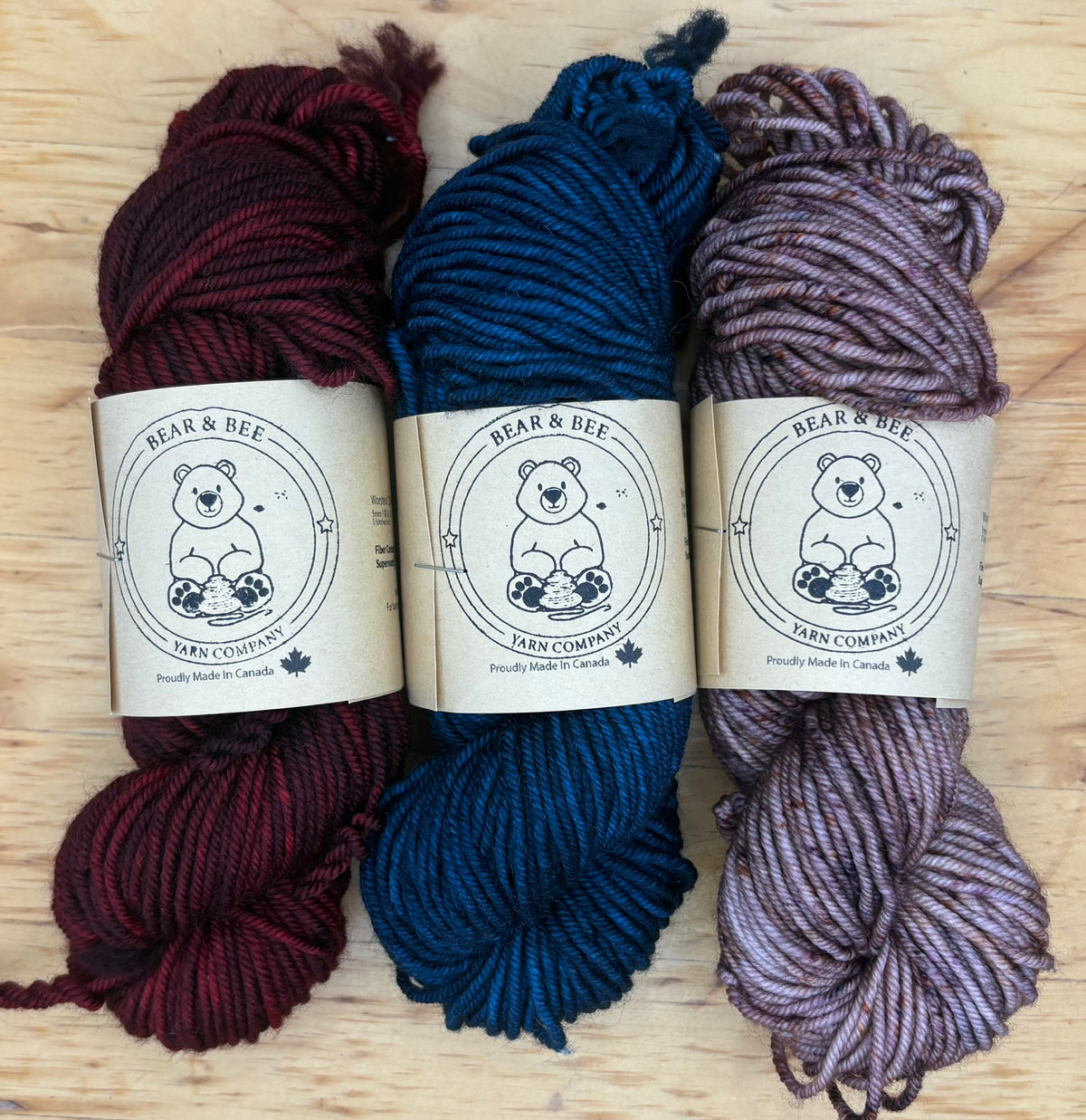Superwash Merino - Worsted - 100g  Made in Canada