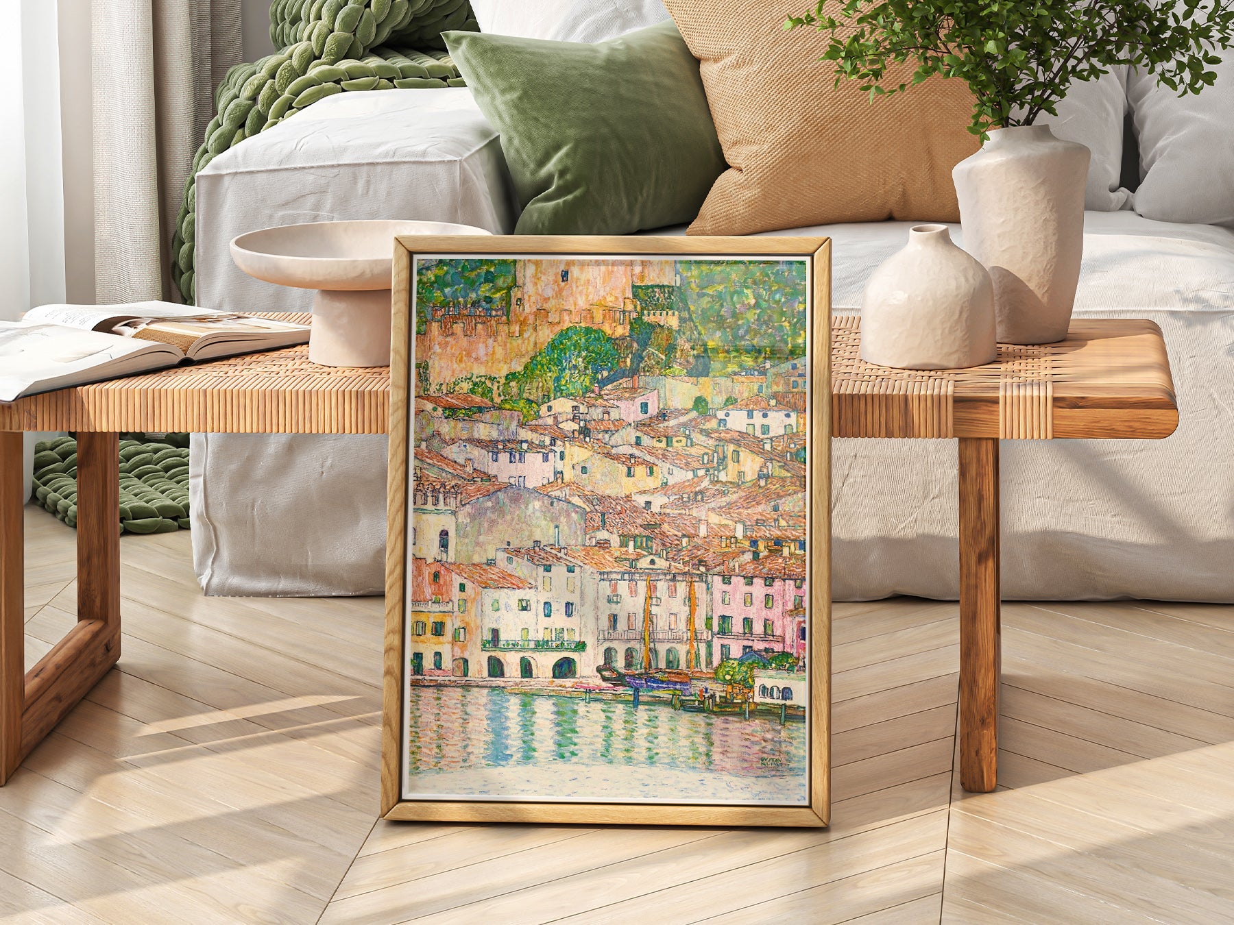 Gustav Klimt Malcesine at Lake Garda Art Print – Italian Landscape Poster