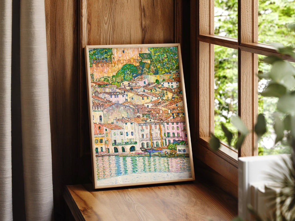 Gustav Klimt Malcesine at Lake Garda Art Print – Italian Landscape Poster