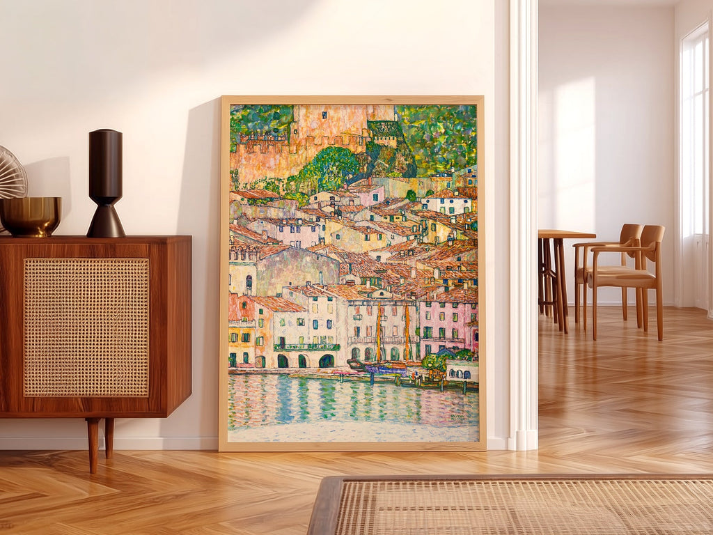 Gustav Klimt Malcesine at Lake Garda Art Print – Italian Landscape Poster