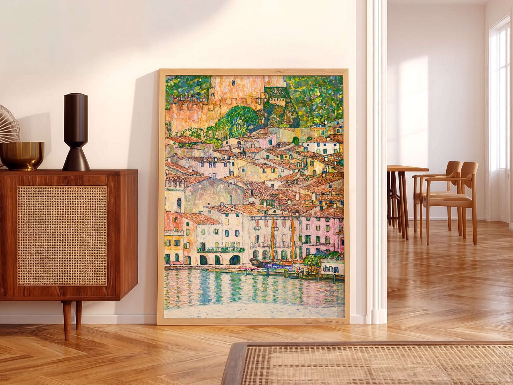 Gustav Klimt Malcesine at Lake Garda Art Print – Italian Landscape Poster