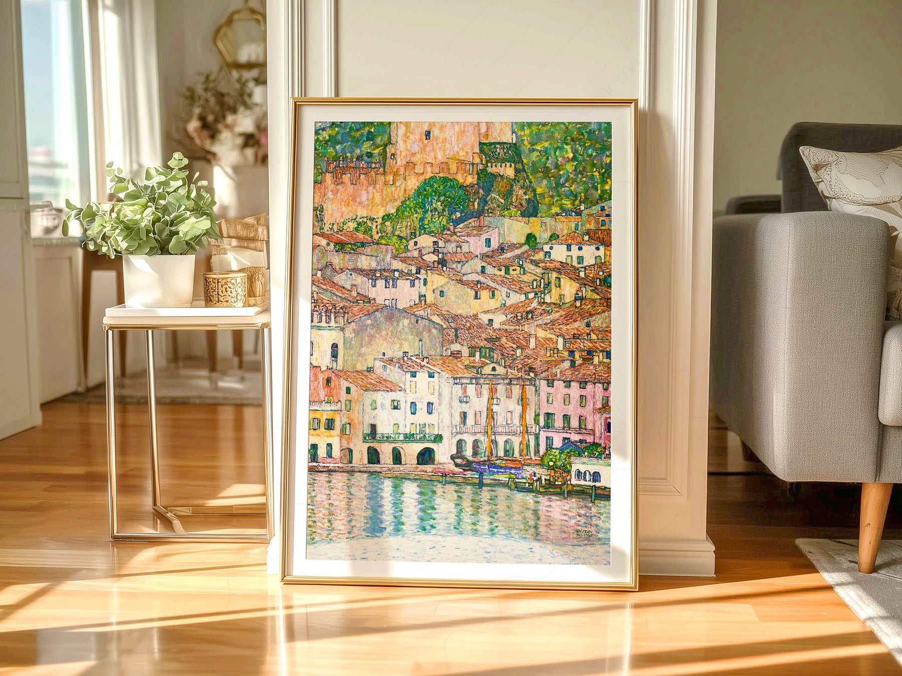 Gustav Klimt Malcesine at Lake Garda Art Print – Italian Landscape Poster