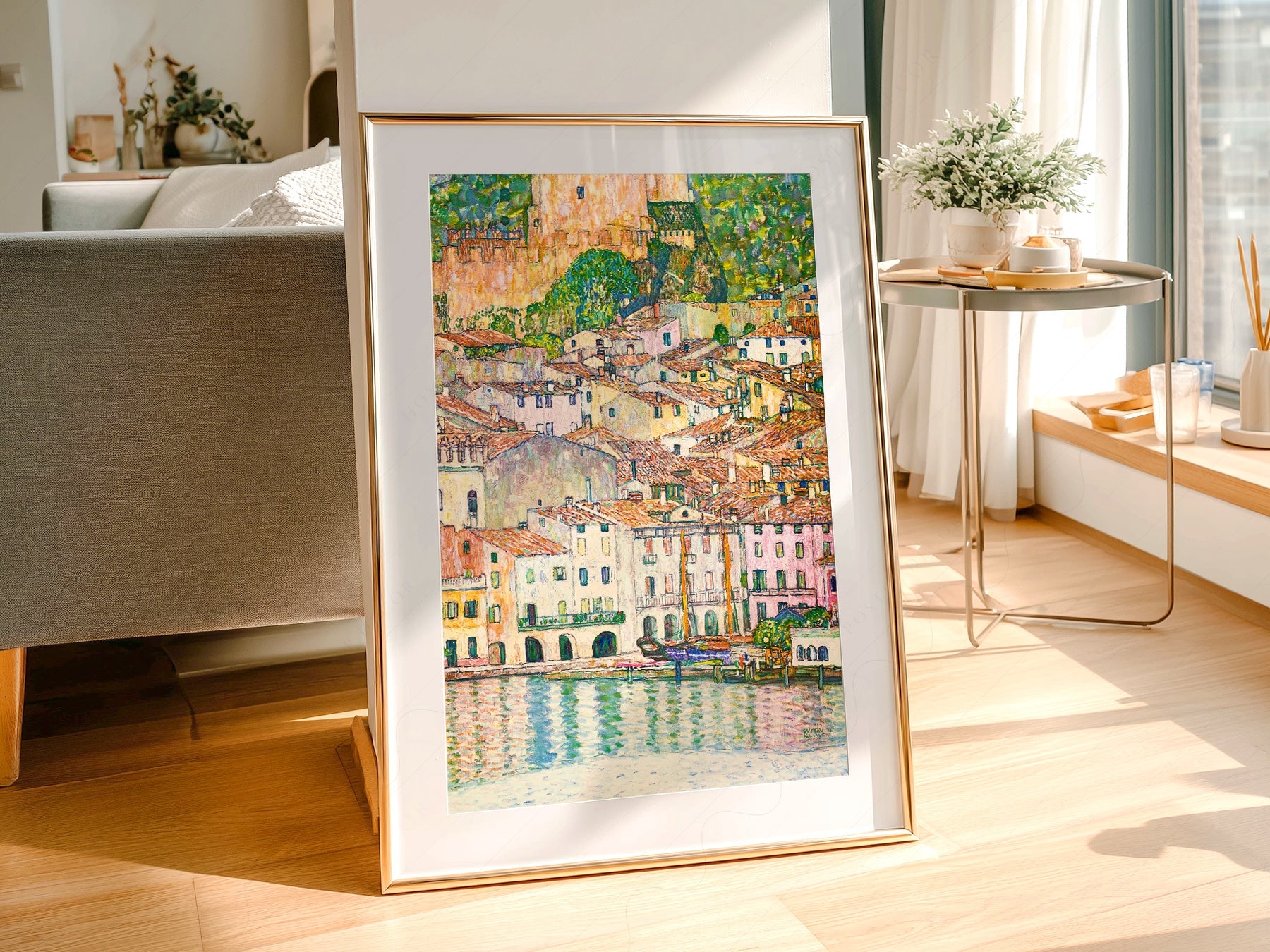 Gustav Klimt Malcesine at Lake Garda Art Print – Italian Landscape Poster