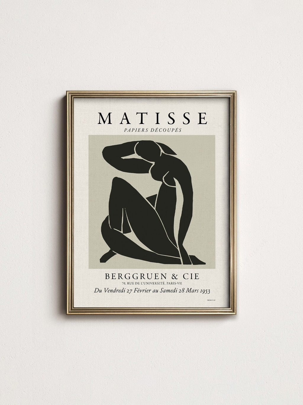 Henri Matisse Nu Bleu Exhibition Poster – Modern Minimalist Wall Art