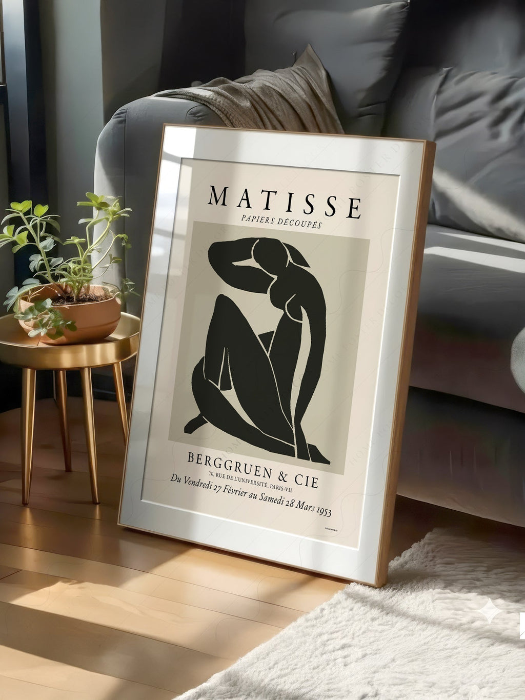 Henri Matisse Nu Bleu Exhibition Poster – Modern Minimalist Wall Art