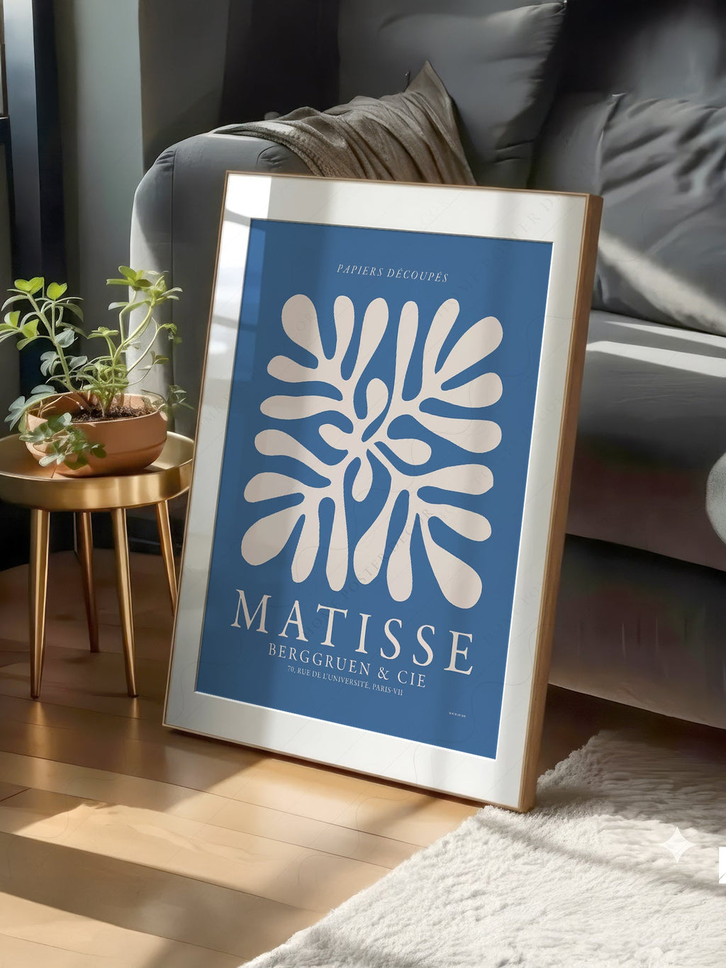 Henri Matisse Papiers Découpés Exhibition Poster – Blue Cut-Out Wall Art