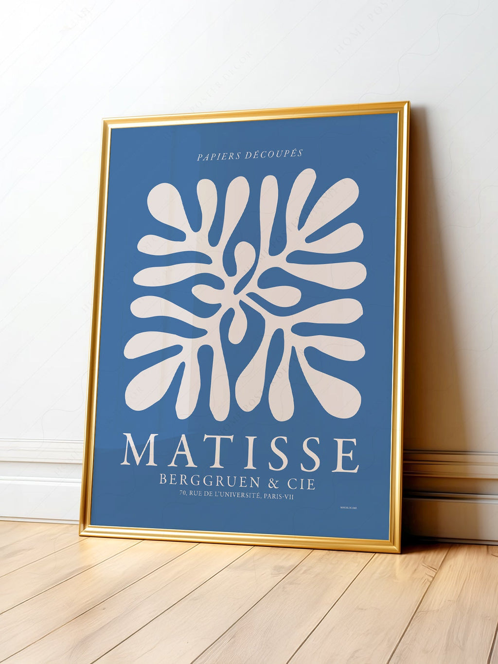 Henri Matisse Papiers Découpés Exhibition Poster – Blue Cut-Out Wall Art