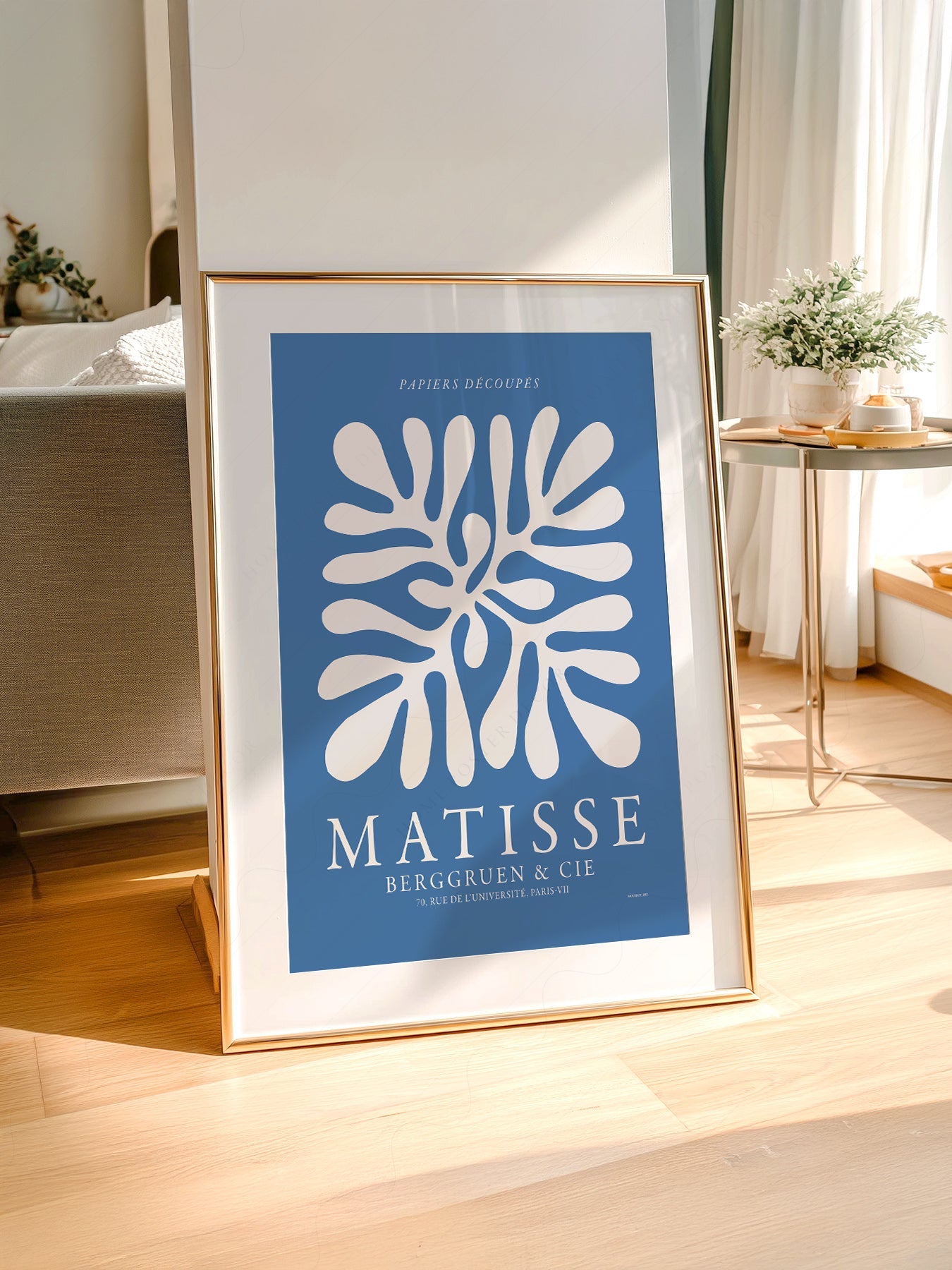 Henri Matisse Papiers Découpés Exhibition Poster – Blue Cut-Out Wall Art
