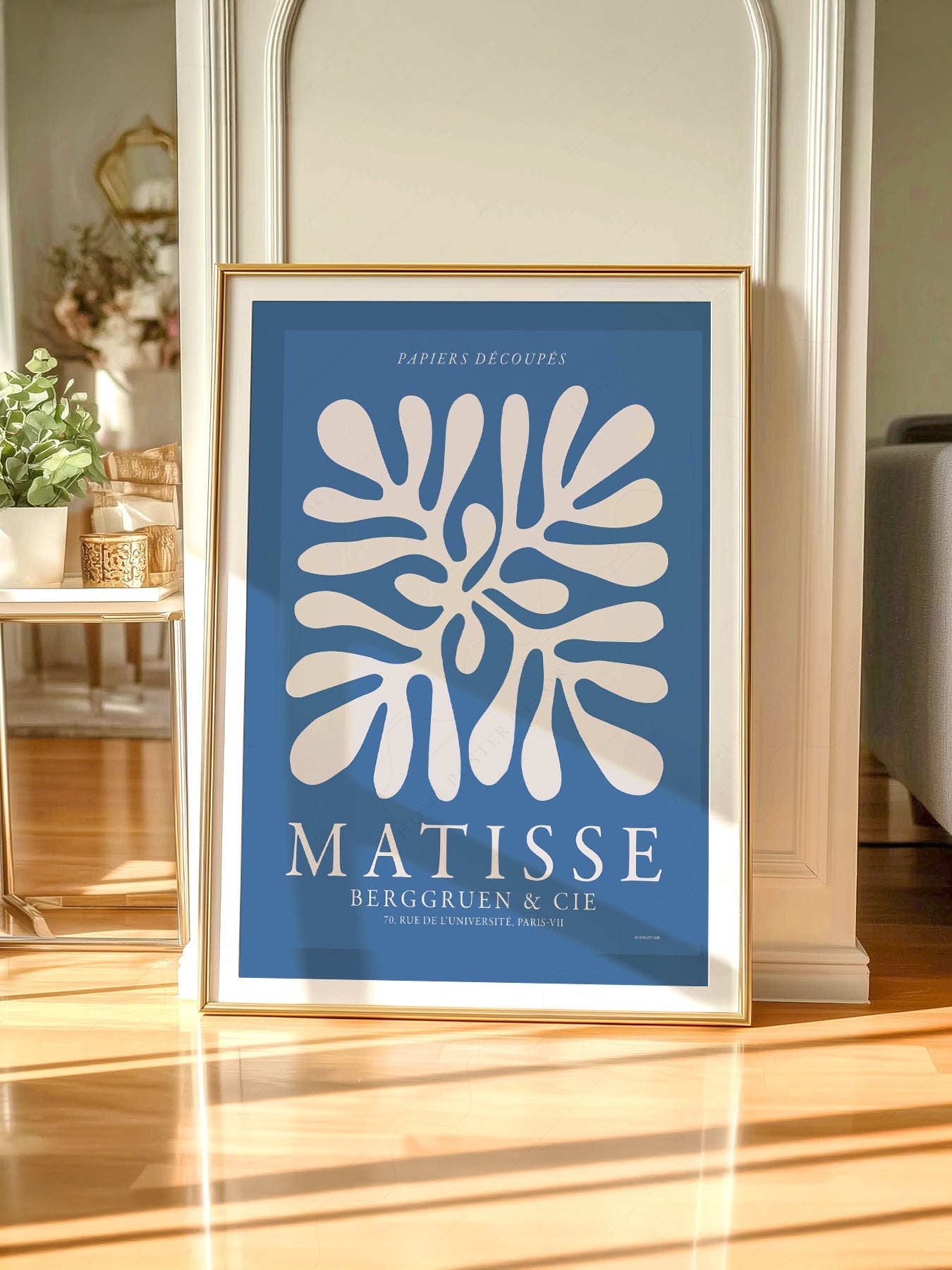 Henri Matisse Papiers Découpés Exhibition Poster – Blue Cut-Out Wall Art
