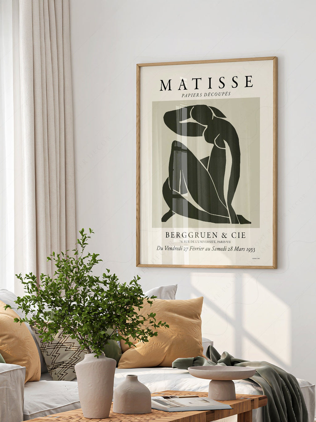 Henri Matisse Nu Bleu Exhibition Poster – Modern Minimalist Wall Art