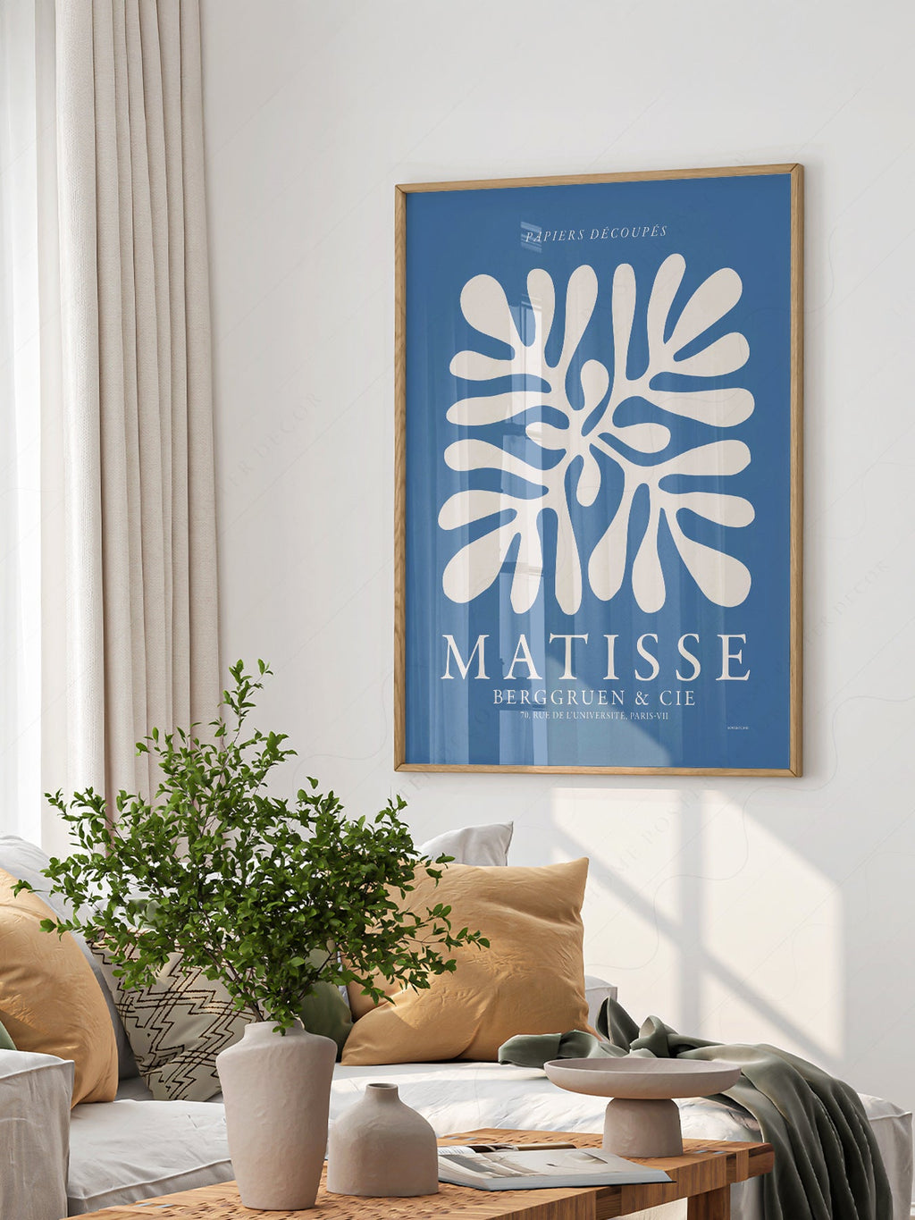 Henri Matisse Papiers Découpés Exhibition Poster – Blue Cut-Out Wall Art