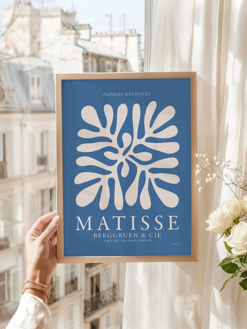 Henri Matisse Papiers Découpés Exhibition Poster – Blue Cut-Out Wall Art