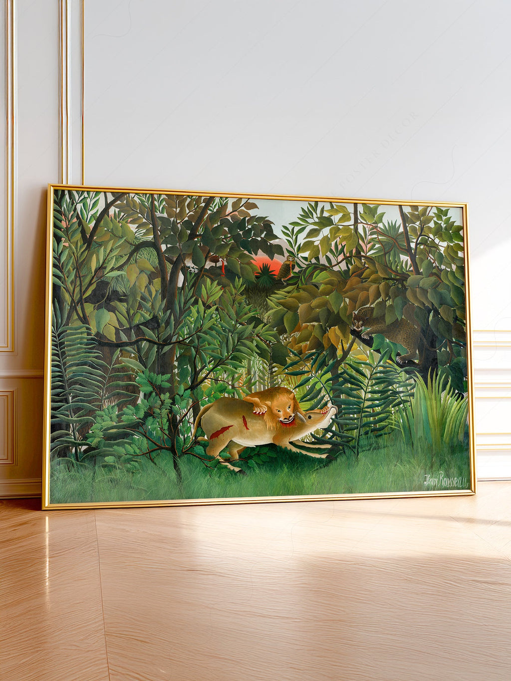 Henri Rousseau The Hungry Lion Art Print – Jungle Wall Art Poster