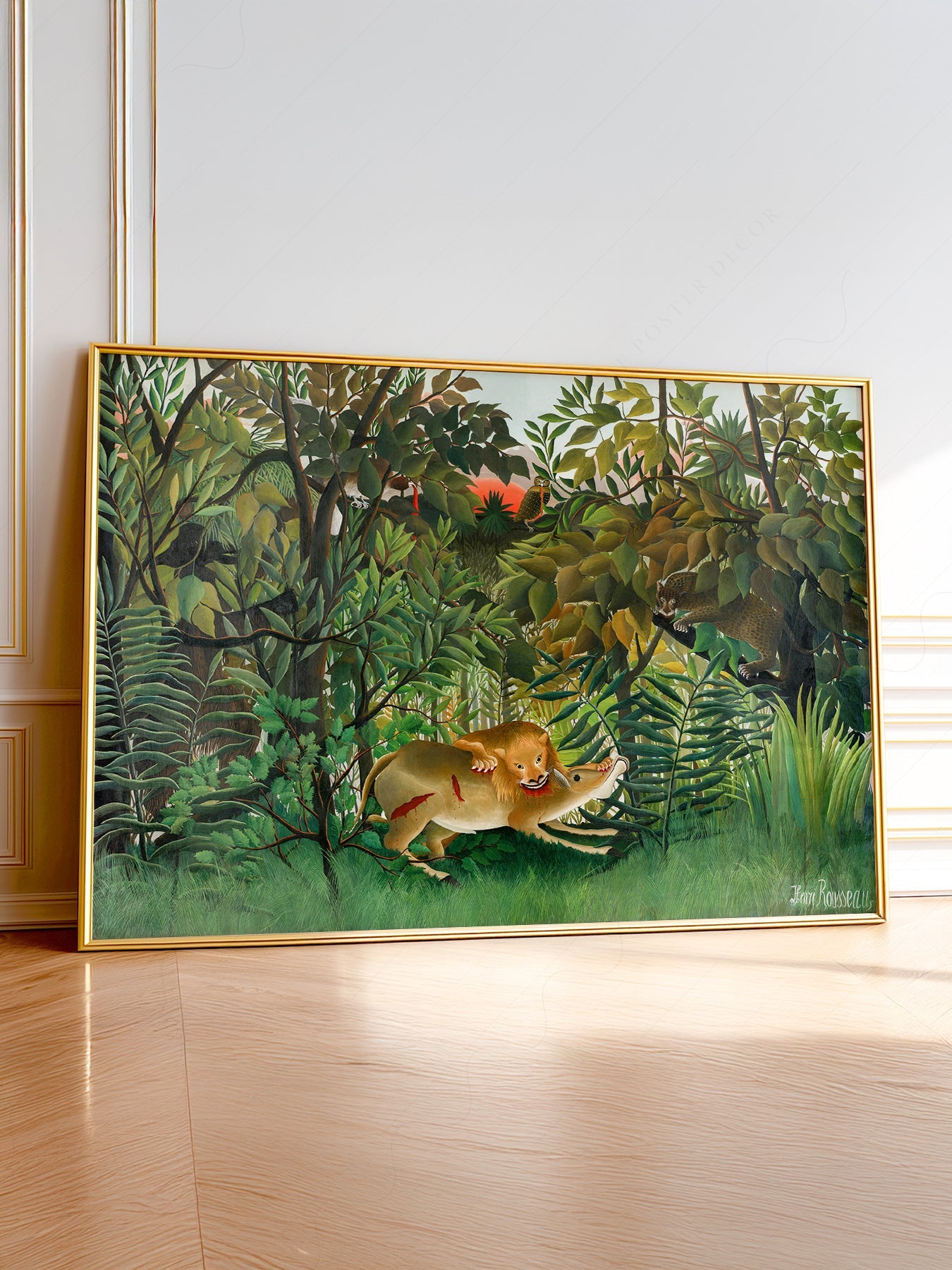 Henri Rousseau The Hungry Lion Art Print – Jungle Wall Art Poster