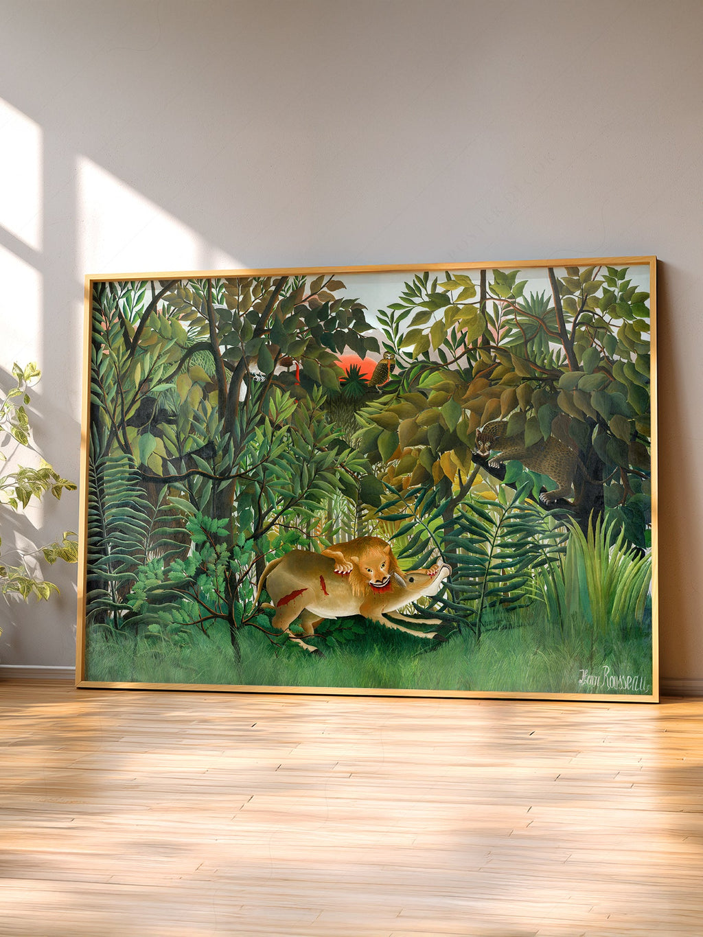 Henri Rousseau The Hungry Lion Art Print – Jungle Wall Art Poster