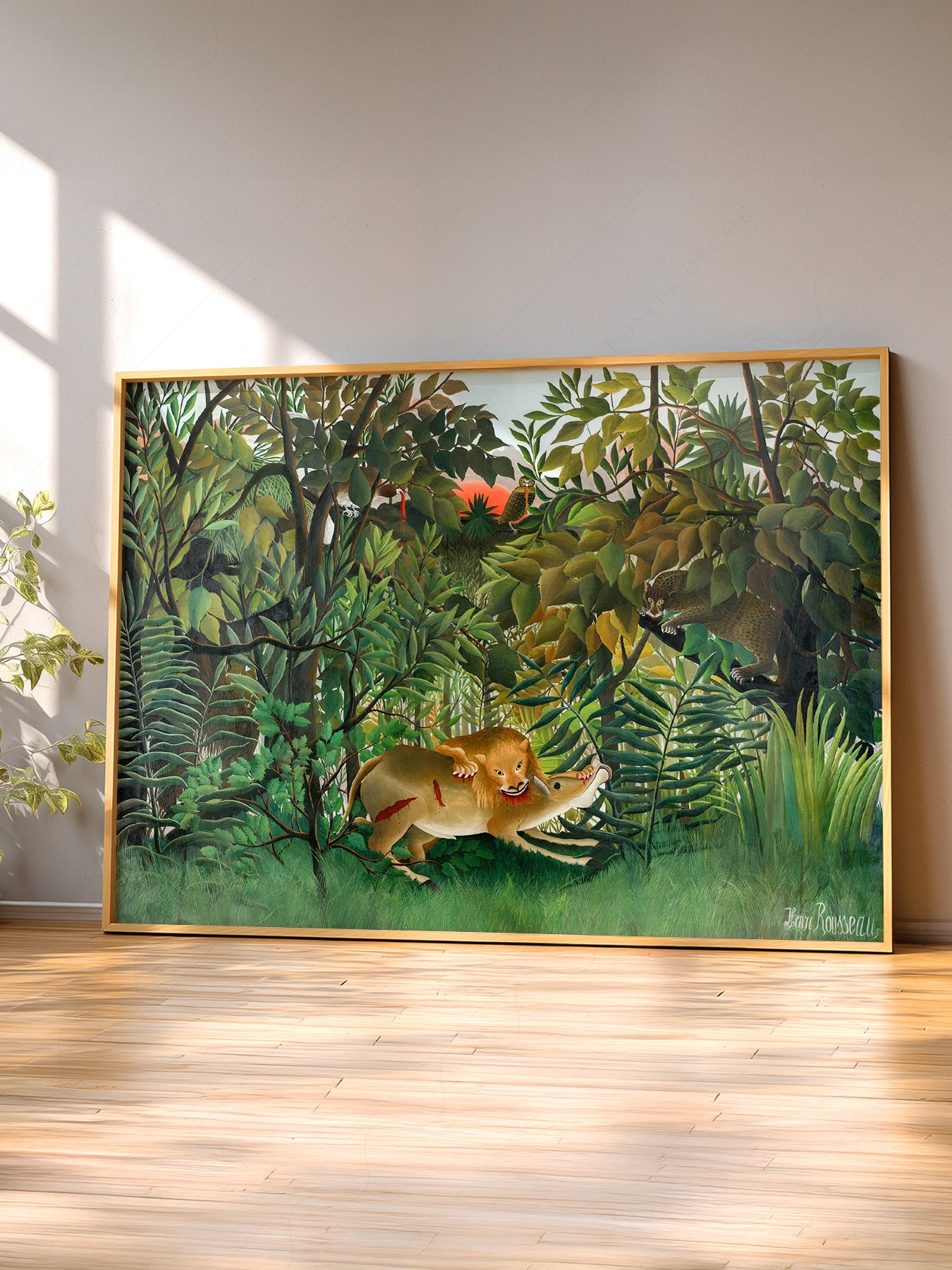 Henri Rousseau The Hungry Lion Art Print – Jungle Wall Art Poster